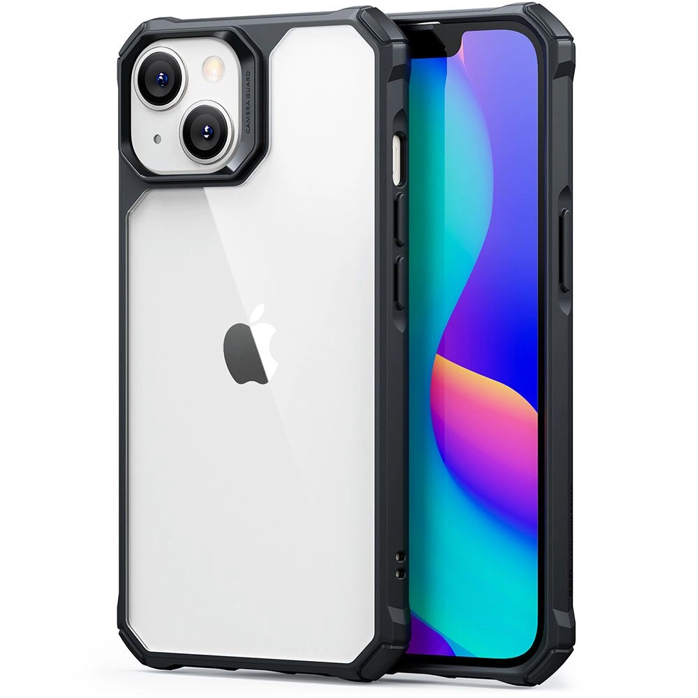 ESR Air Armor dėklas iPhone 14 Plus – skaidrus juodas
