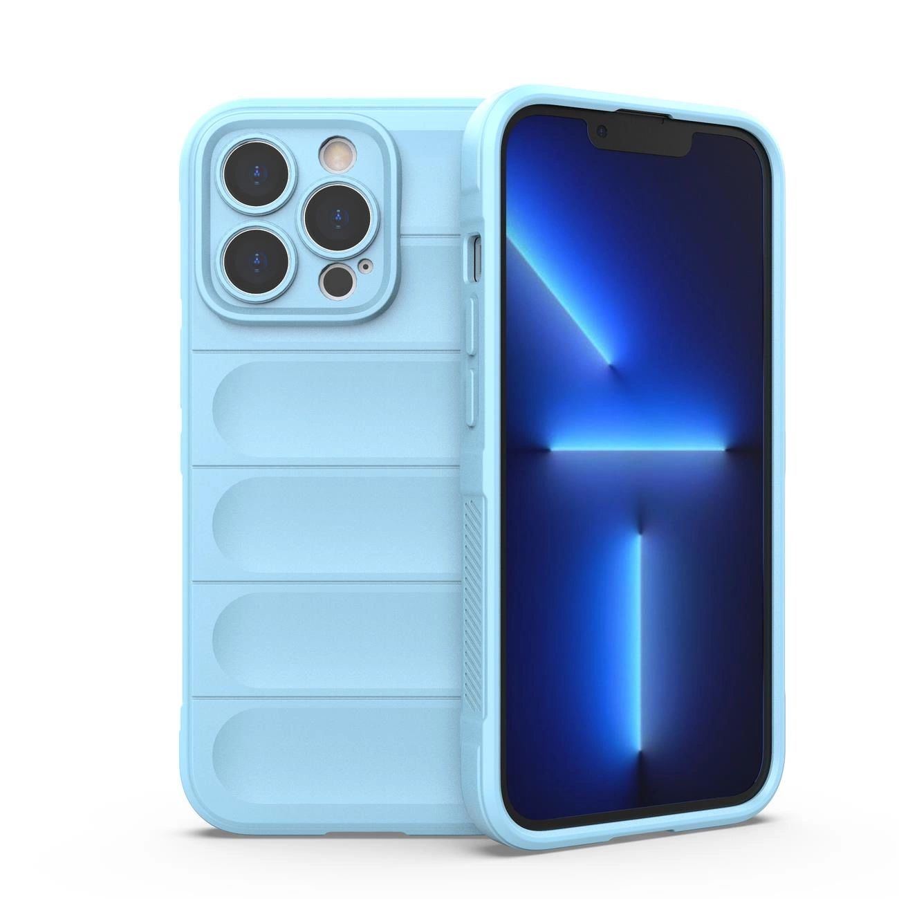 Magic Shield Case iPhone 13 Pro Max lanksčios apsauginės dėklas šviesiai mėlynas