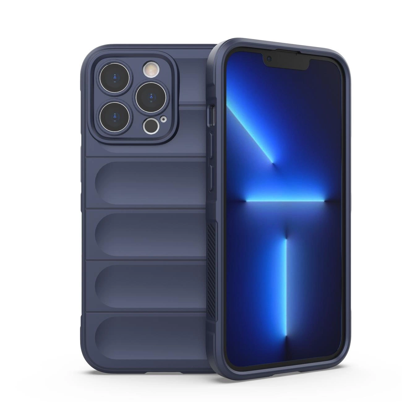 Magic Shield Case iPhone 13 Pro Max lanksčios apsauginės dėklas tamsiai mėlynas