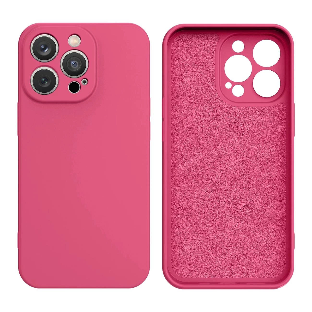 Silicone case iPhone 14 Plus, silikoninis dėklas, fuksija