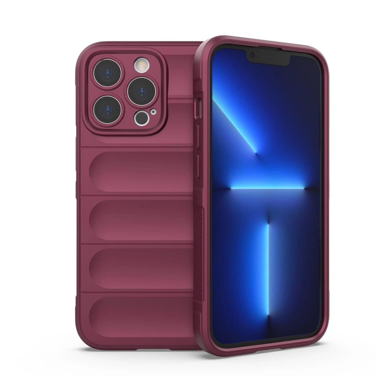 Magic Shield Case iPhone 13 Pro Max lanksčios apsauginės dėklas bordo