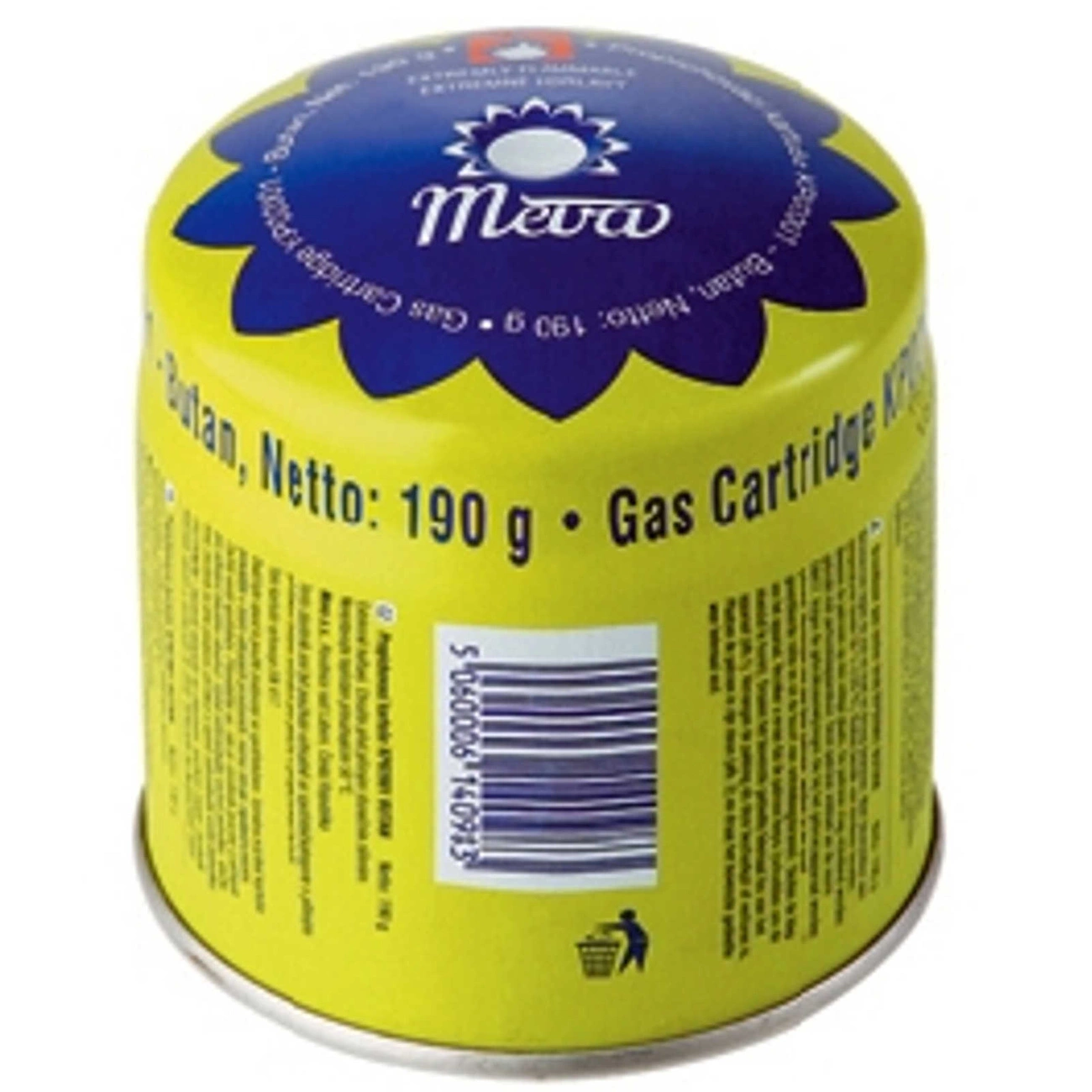 Kasetė, dujinės kasetės įdėklas dujinės viryklės degikliui – pradurtas, 190 g