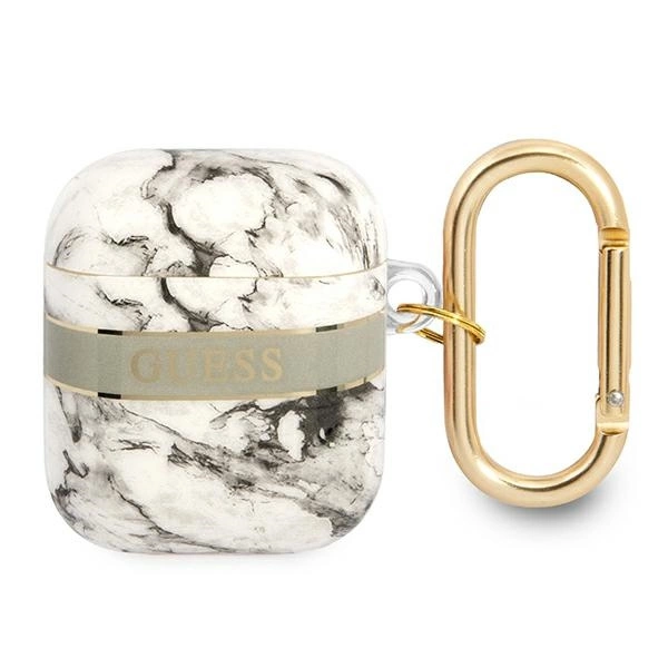 Guess GUA2HCHMAG AirPods dėklas pilkas/pilkas Marble Strap Collection