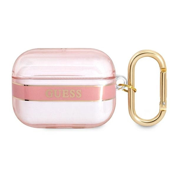 Guess GUAPHHTSP AirPods Pro dėklas rožinis/rožinis Strap Collection