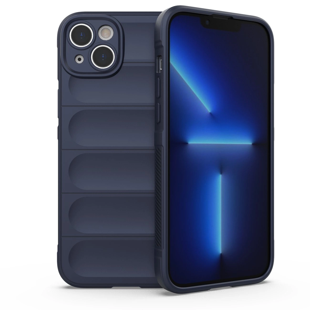 Magic Shield Case dėklas iPhone 14 Plus, lankstus šarvuotas dėklas, tamsiai mėlynas
