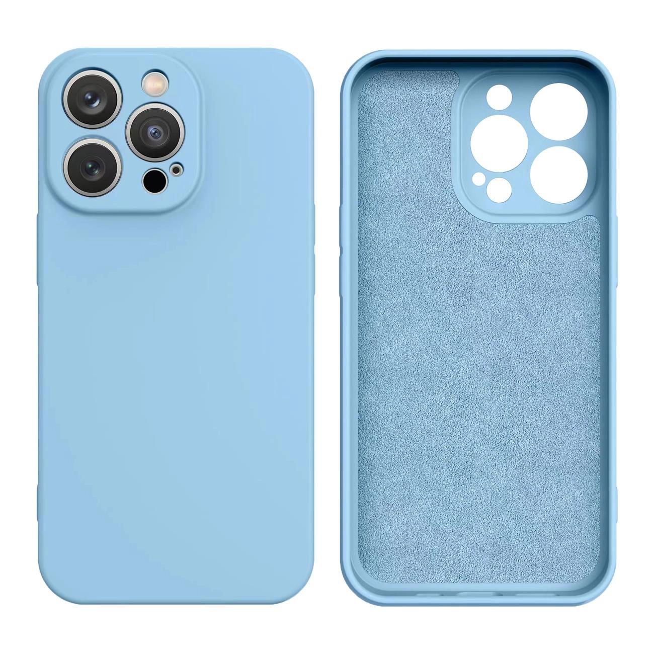 Silicone case iPhone 14 Plus, silikoninis dėklas, šviesiai mėlynas