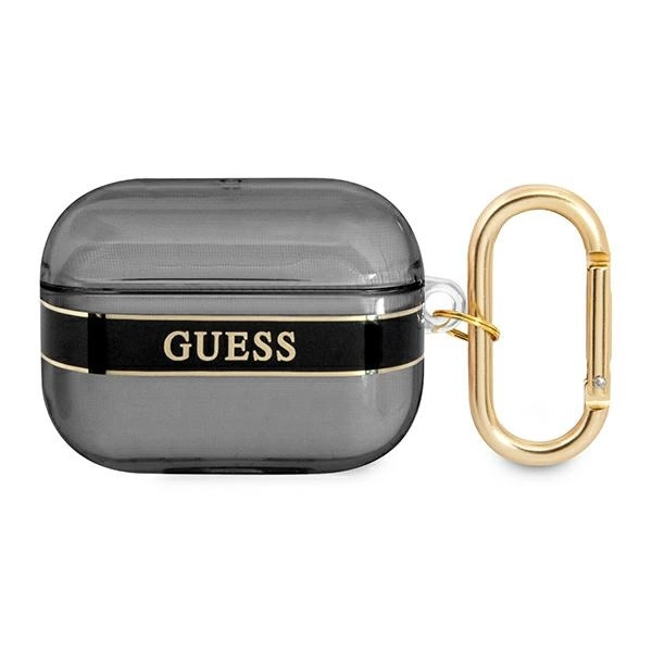 Guess GUAPHHTSK AirPods Pro dėklas juodas/juodas Strap Collection