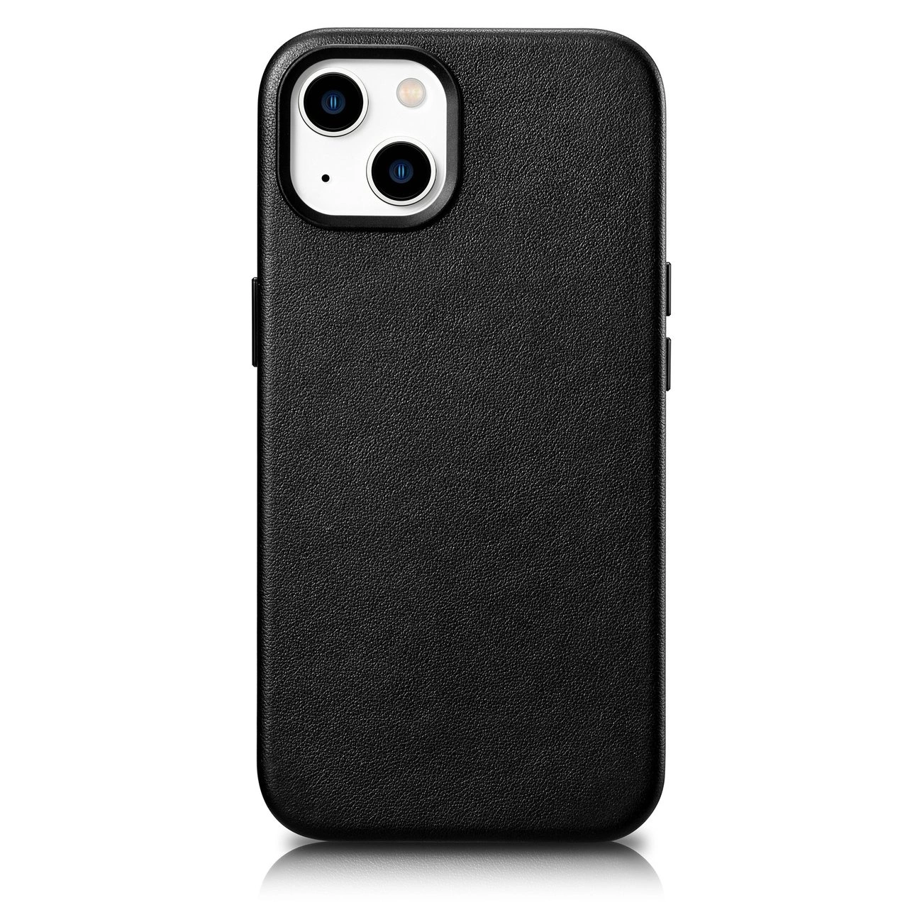 iCarer dėklas Odinis iPhone 14 juodas (WMI14220705-BK) (suderinamas su MagSafe)