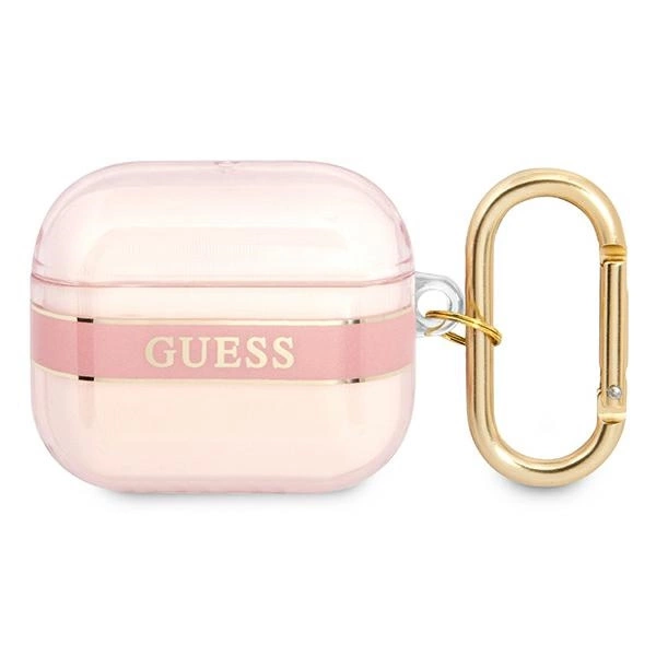 Guess GUA3HHTSP AirPods 3 dėklas rožinis/rožinis Strap Collection