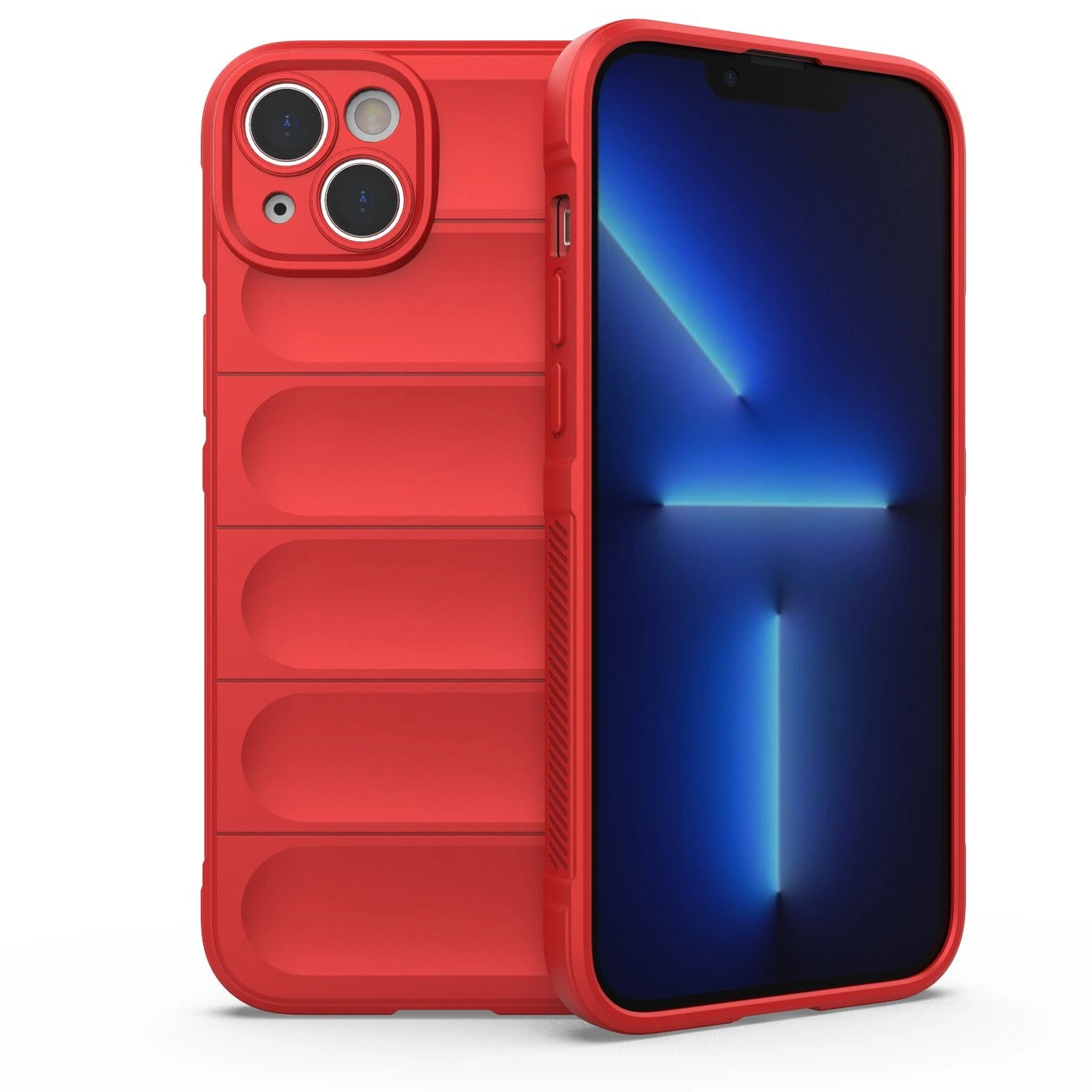 Magic Shield Case dėklas iPhone 14 Plus, lankstus šarvuotas dėklas, raudonas