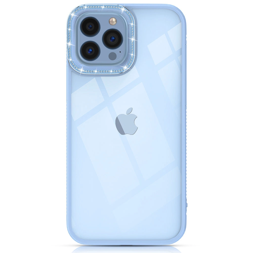 Kingxbar Sparkle Series iPhone 13 Pro dėklas su kristalais nugarėlė mėlyna