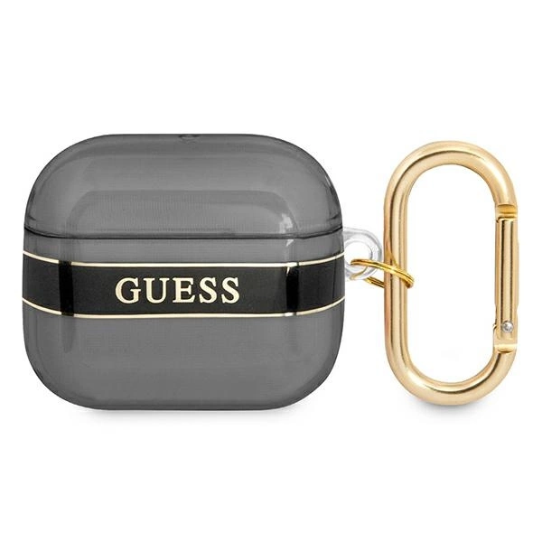 Guess GUA3HHTSK AirPods 3 dėklas juodas/juodas Strap Collection