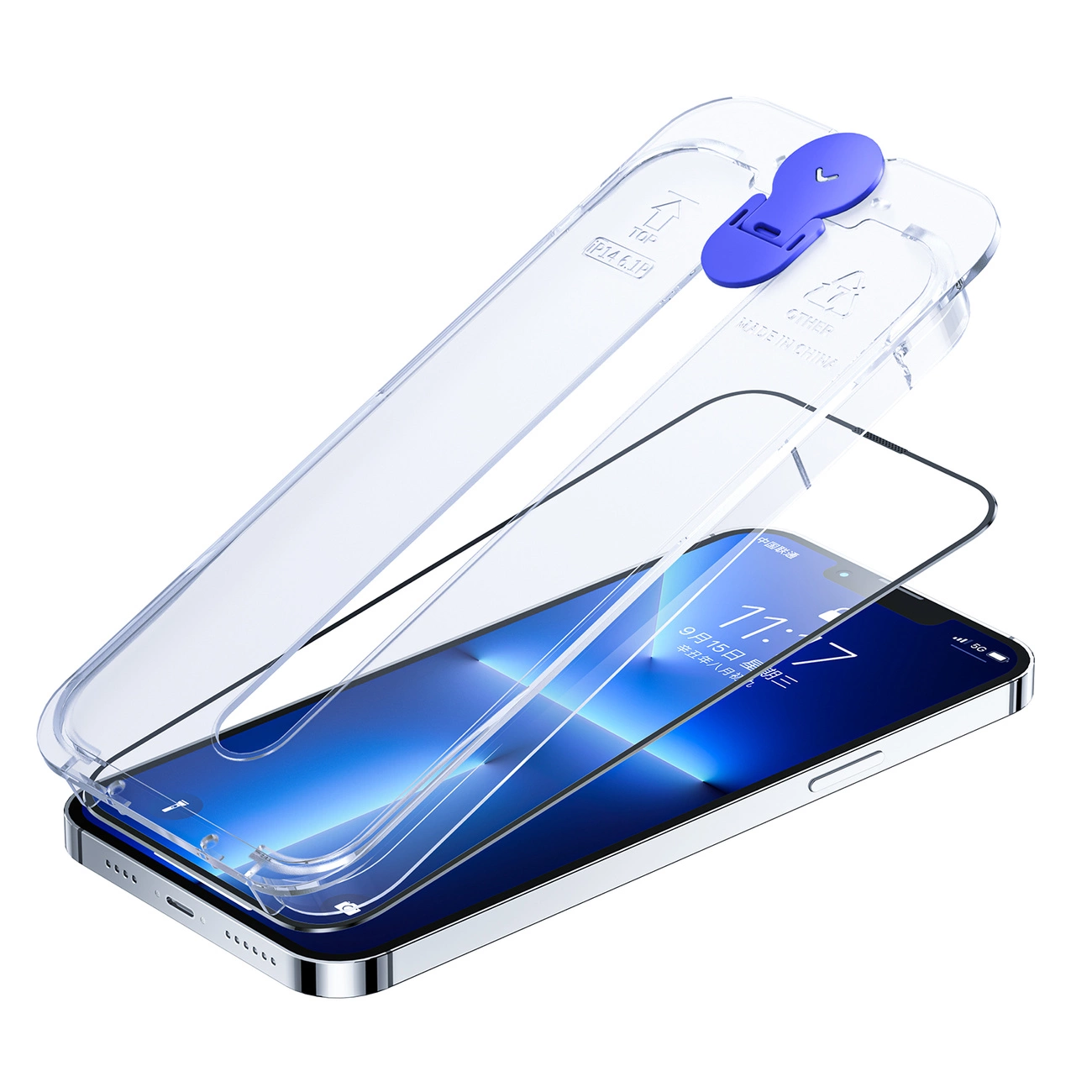 Joyroom Knight grūdintas stiklas iPhone 14 Pro Max su montavimo rinkiniu, permatomas (JR-H12)
