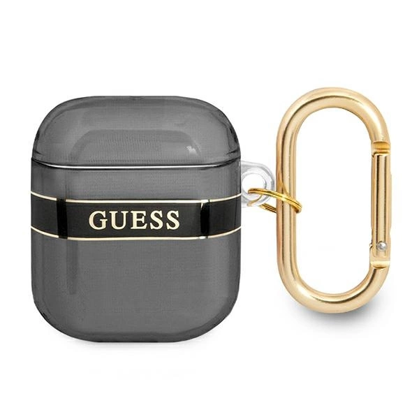 Guess GUA2HHTSK AirPods dėklas juodas/juodas Strap Collection