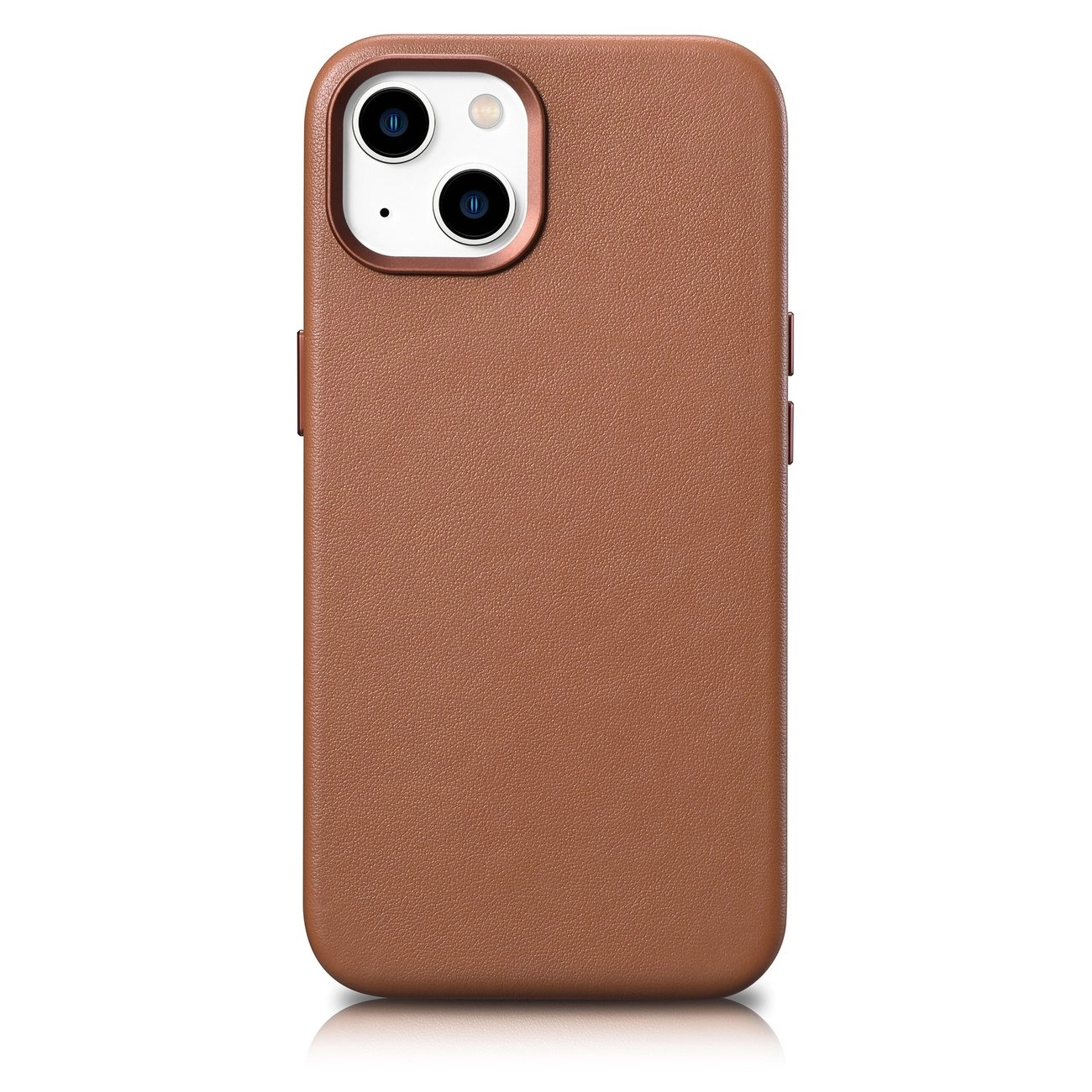 iCarer odinis dėklas iPhone 14 Plus, rudas (suderinamas su MagSafe)