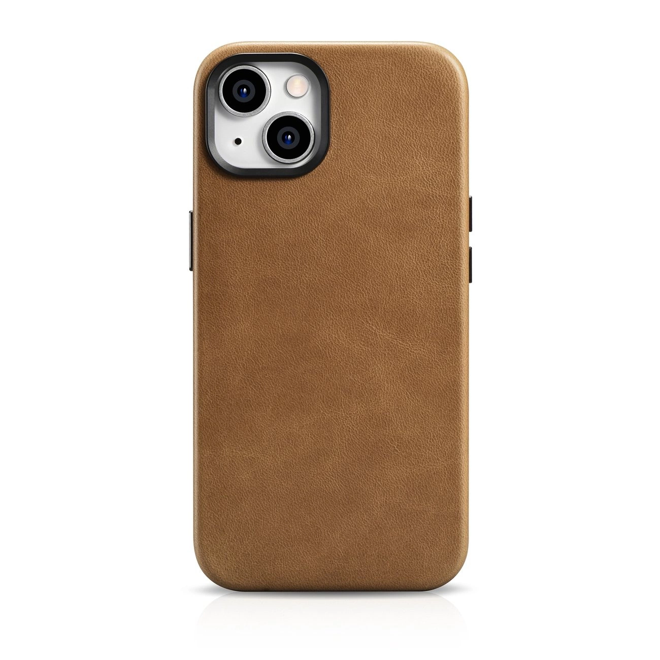iCarer Oil Wax Premium Leather dėklas magnetinis odinis iPhone 14 dėklas su MagSafe rudas (WMI14220701-TN)