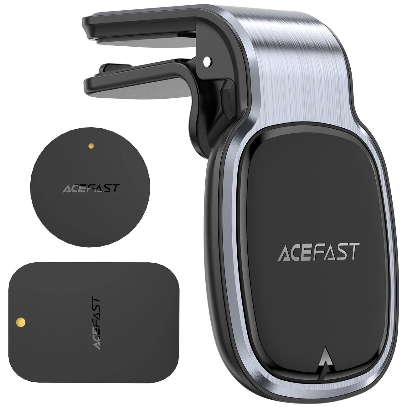 Acefast D16 magnetinis laikiklis automobiliui į oro angą – MagSafe nereikia – pilkas