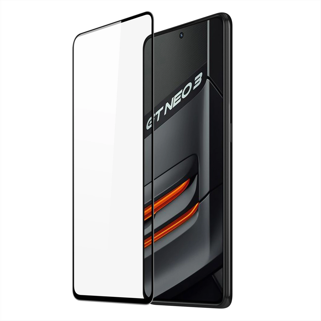Dux Ducis 9D grūdintas stiklas ekranui Realme GT Neo 3 9H su juodu rėmeliu