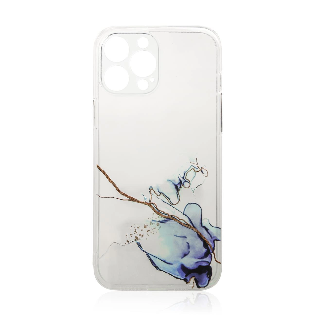 Marble dėklas iPhone 12 Pro gelinis marmuro mėlynas