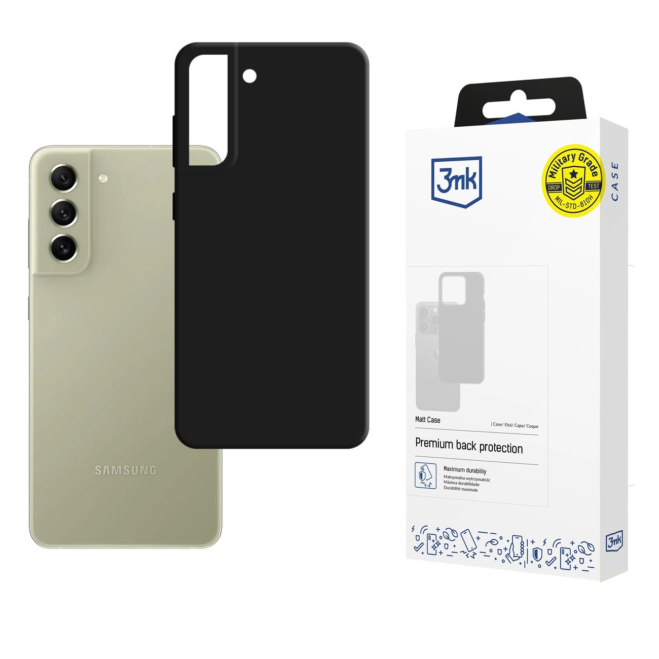 Samsung Galaxy S21 FE 5G – 3mk Matt Case juodas