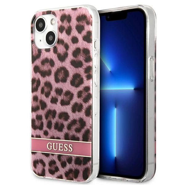 Guess GUHCP13SHSLEOP iPhone 13 mini 5.4'' rožinis/rožinis hardcase Leopard