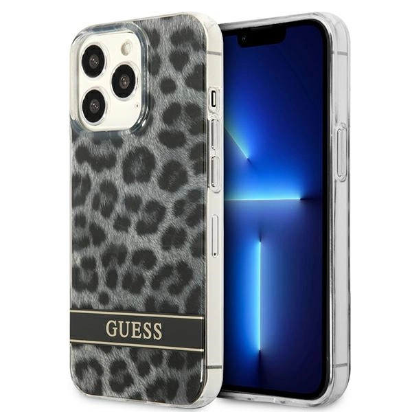 Guess GUHCP13LHSLEOK iPhone 13 Pro / 13 6.1'' pilkas/pilkas hardcase Leopard