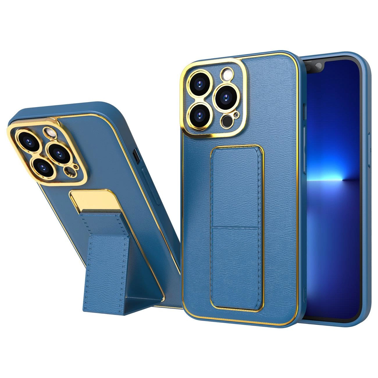 New Kickstand Case dėklas iPhone 13 su stovu mėlynas