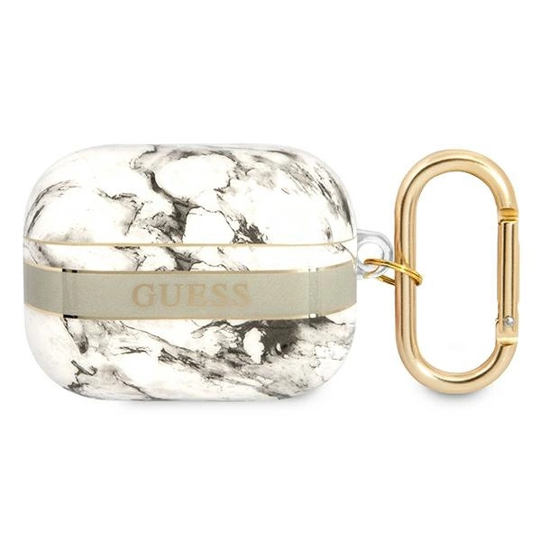 Guess GUAPHCHMAG AirPods Pro dėklas pilkas/pilkas Marble Strap Collection