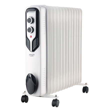 Adler | Oil-Filled Radiator | AD 7818 | Oil Filled Radiator | 2500 W | Number of power levels 3 | White|AD 7818