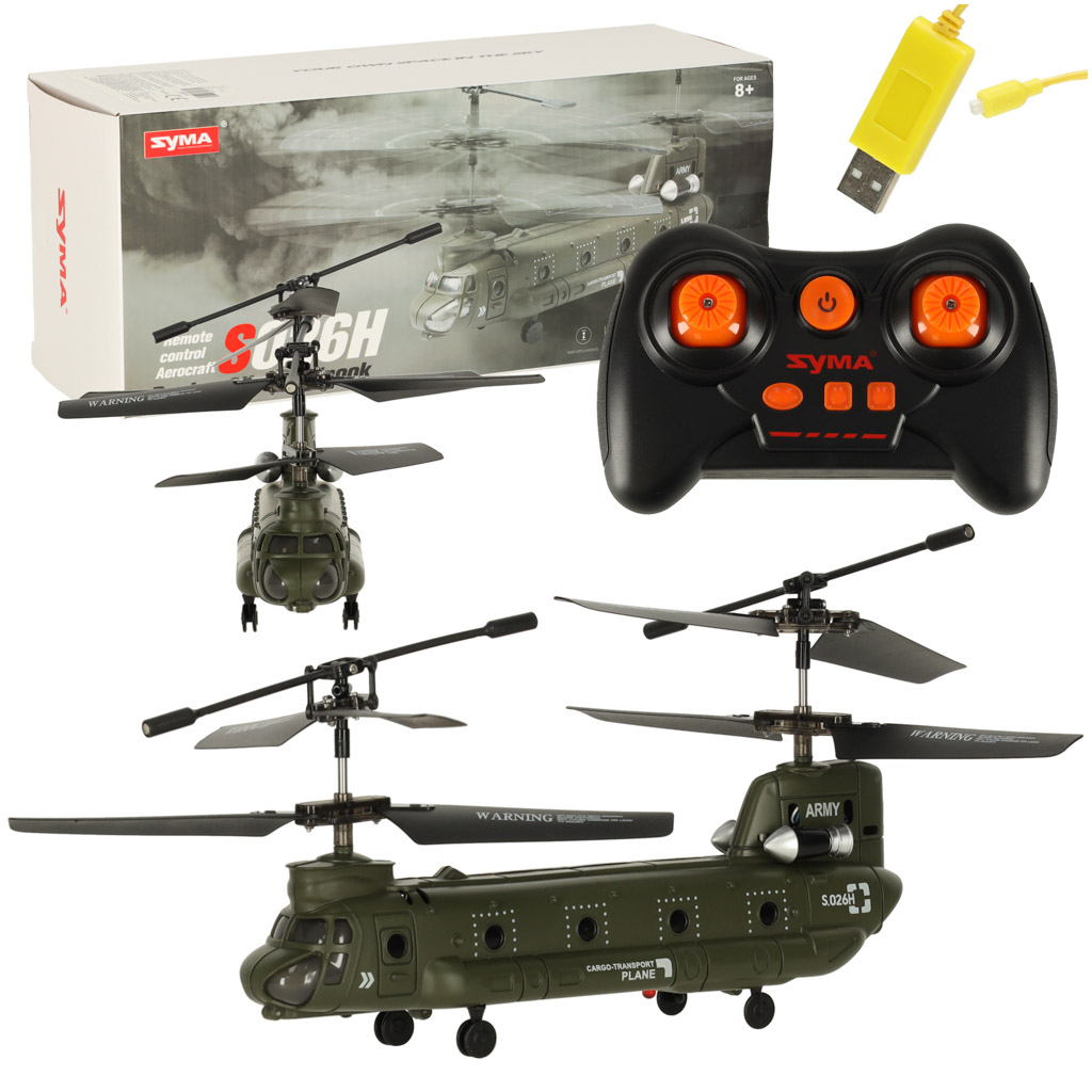 Zdalnie Sterowany Helikopter Wojskowy Syma S026H-1 2,4GHz Wi-Fi