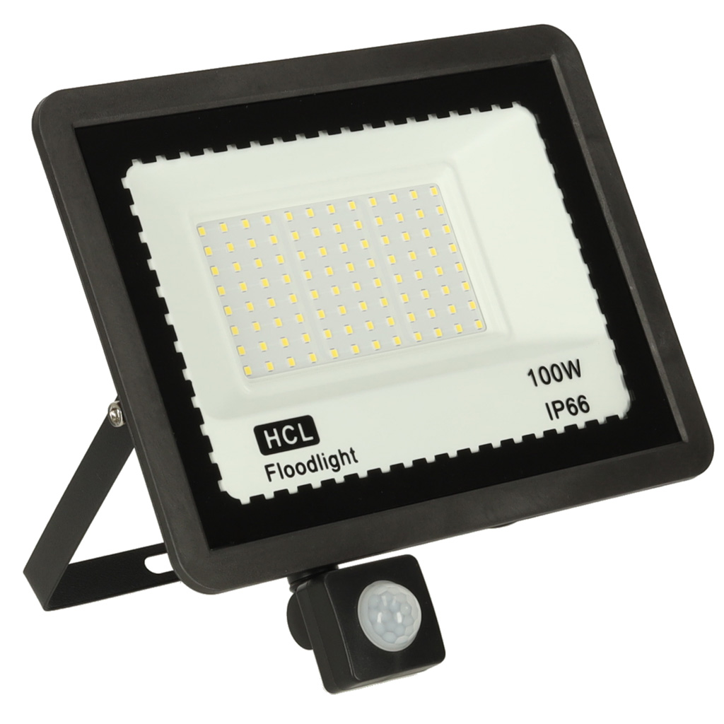 LED prožektorius su judesio jutikliu 100W