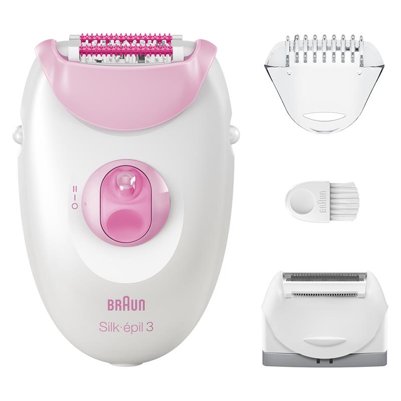Braun Silk epil 3, baltas/rožinis - Epiliatorius, SE3031