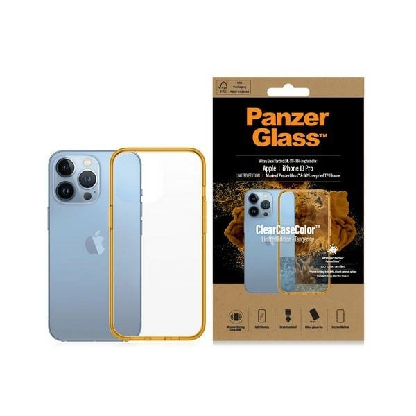 PanzerGlass ClearCase Antibakterinis Karinės klasės sertifikuotas dėklas iPhone 13 Pro – skaidrus geltonas