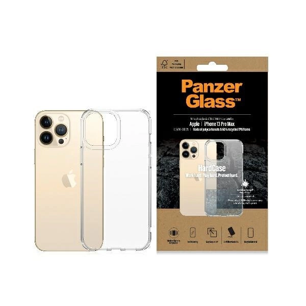 PanzerGlass HardCase antibakterinis karinio standarto sertifikuotas dėklas, skirtas iPhone 13 Pro Max – permatomas