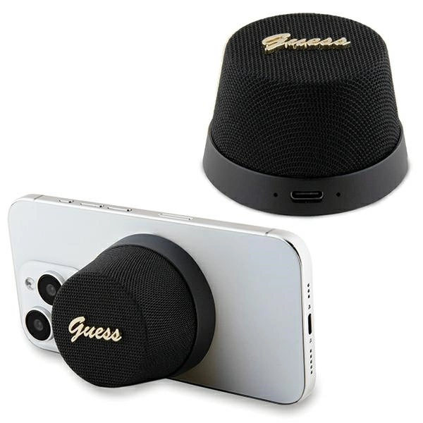 Guess Magnetic Script Metal Bluetooth garsiakalbis - juodas