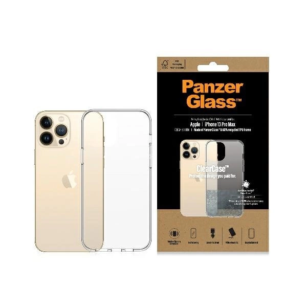 PanzerGlass ClearCase antibakterinis Karinės klasės sertifikuotas dėklas iPhone 13 Pro Max – skaidrus