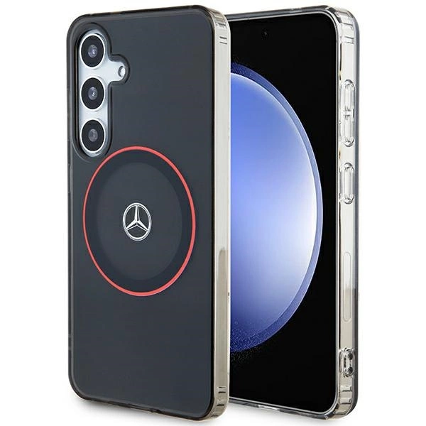 Mercedes Double Layer W Red MagSafe dėklas Samsung Galaxy S24 - juodas
