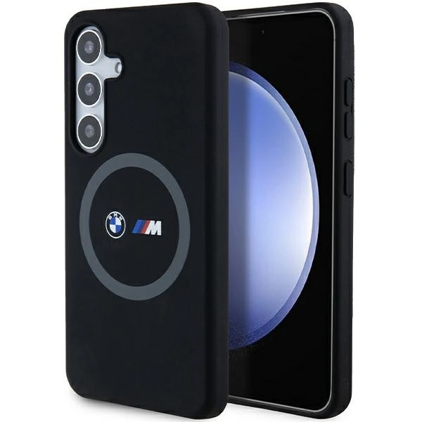 BMW M silikoninis Printed Ring MagSafe dėklas Samsung Galaxy S24 - juodas