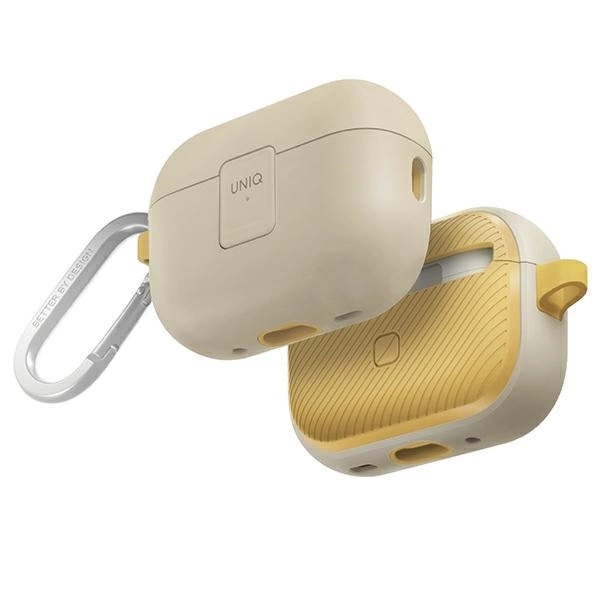 Uniq Clyde Lock dėklas AirPods Pro 2 (2022/2023) – smėlio ir geltonas