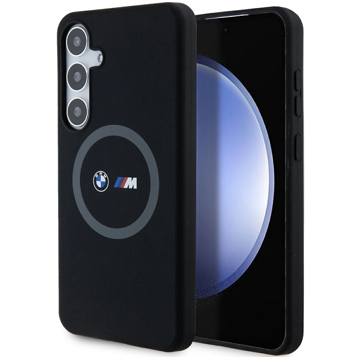 BMW M silikoninis Printed Ring MagSafe dėklas Samsung Galaxy S24+ - juodas