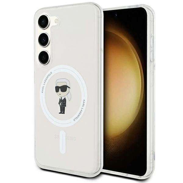 Karl Lagerfeld IML Ikonik MagSafe dėklas Samsung Galaxy S24 – skaidrus