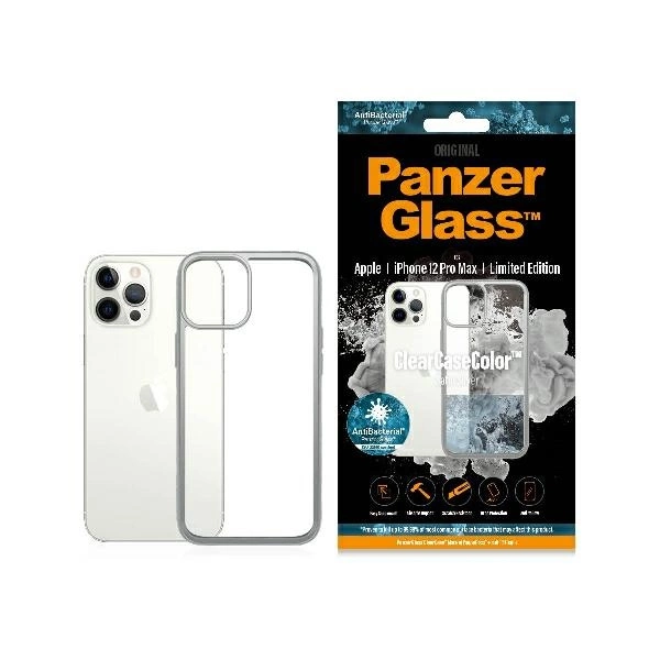 PanzerGlass ClearCase dėklas iPhone 12 Pro Max – skaidrus ir sidabrinis