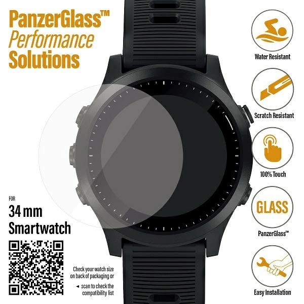 PanzerGlass ekrano apsauga, skirta Samsung Galaxy Watch 3 34mm / Garmin Forerunner 645 / 645 Music / Fossil Q Venture Gen 4 / Skagen Falster 2