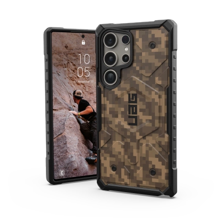 UAG Pathfinder Magnet SE dėklas Samsung Galaxy S24 Ultra su magnetiniu moduliu - rudas kamufliažas