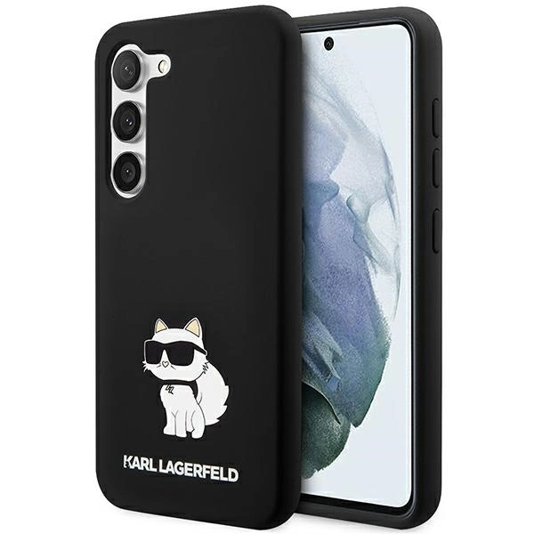 Karl Lagerfeld silikoninis Choupette dėklas Samsung Galaxy S24 - juodas