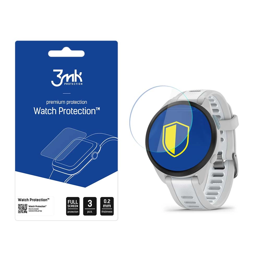 3mk Watch Protection™ hibridinis stiklas FlexibleGlass Lite Garmin Forerunner 165 laikrodžiui