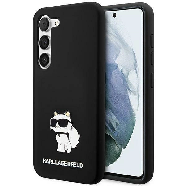 Karl Lagerfeld silikoninis Choupette dėklas Samsung Galaxy S24+ - juodas