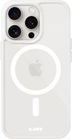 LAUT Huex Protect dėklas su MagSafe iPhone 15 Pro Max - baltas