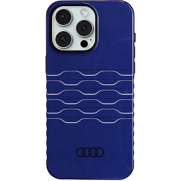 Audi IML MagSafe dėklas iPhone 15 Pro Max - mėlynas