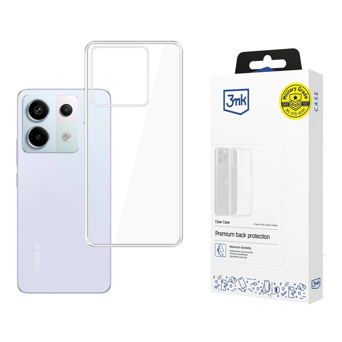 3mk Clear dėklas Xiaomi Redmi Note 13 Pro 5G - permatomas